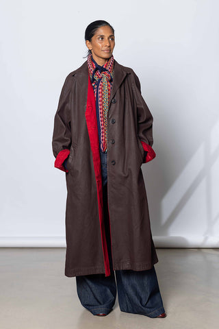 Rankin Garment Dye Denim Coat - Burgundy