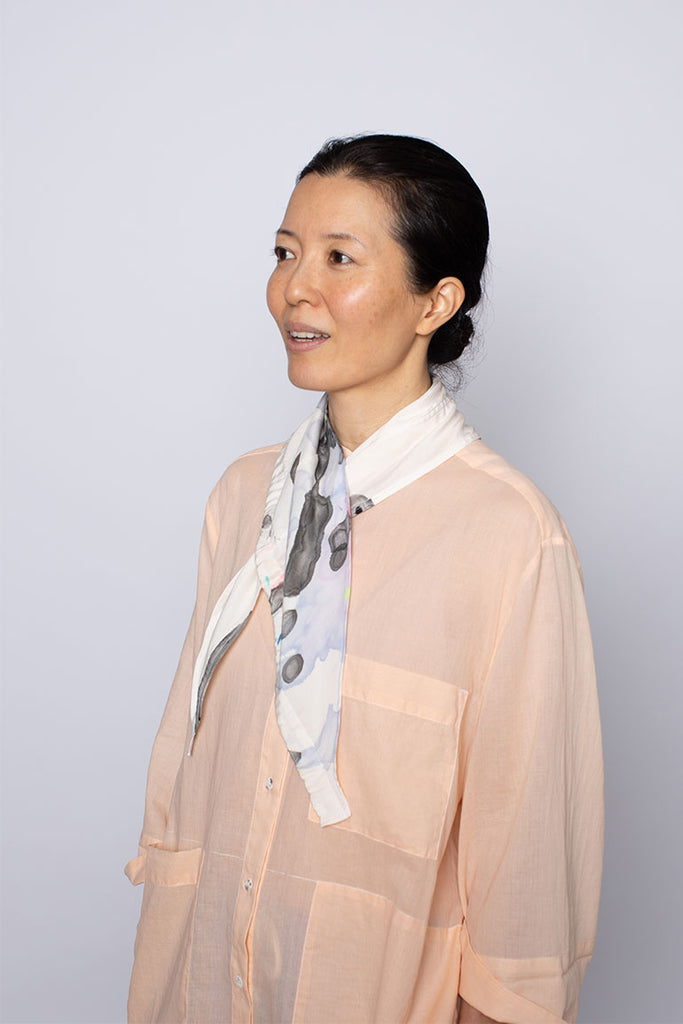 Jedda Daisy Culley x Tartan Scarf II - White/Washed Black