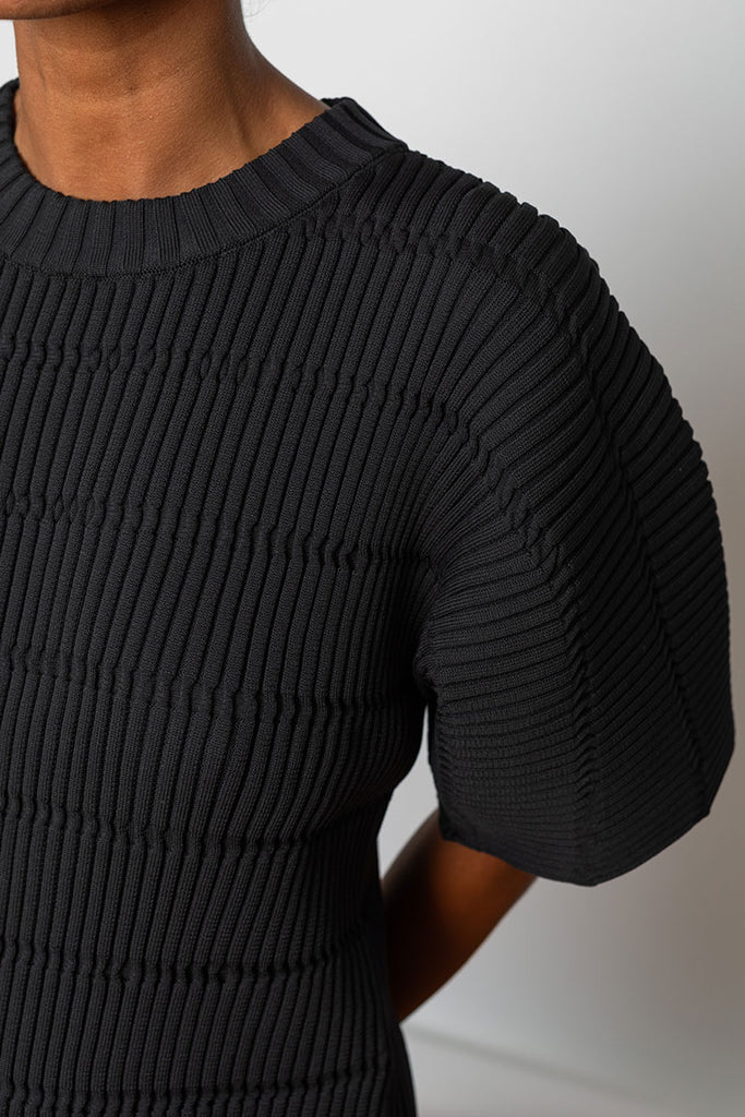 Jiggly Knit Top - Black