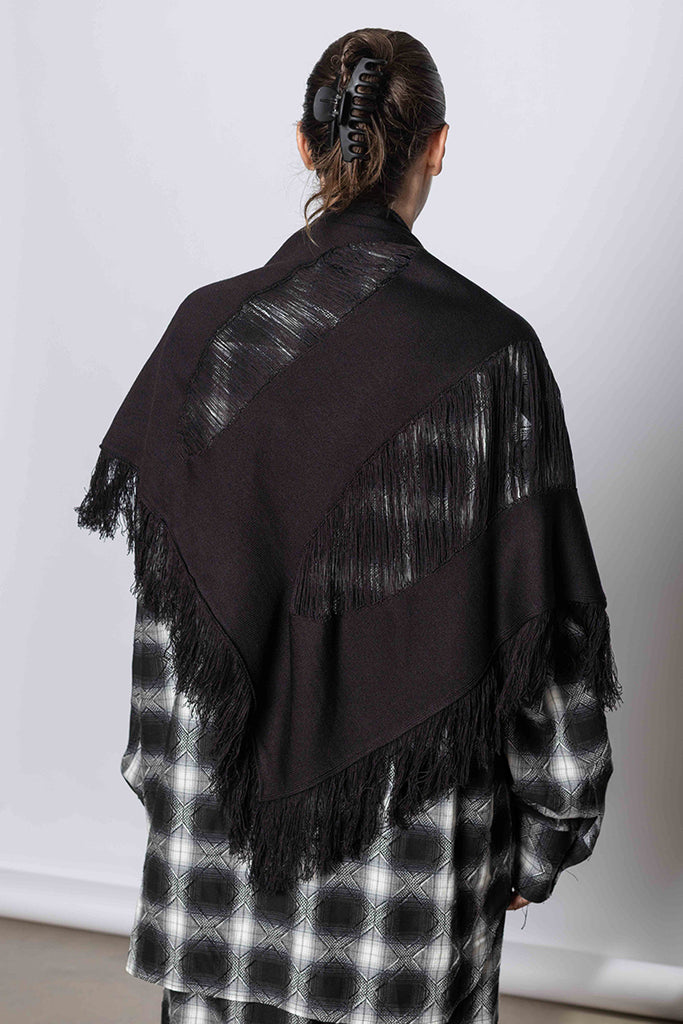 K Damaged Shawl - Black