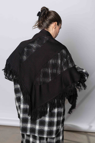 K Damaged Shawl - Black