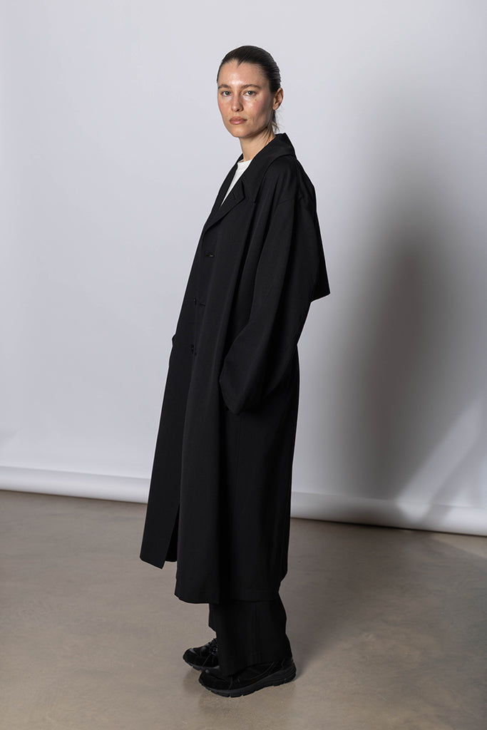 K Gather Coat - Black