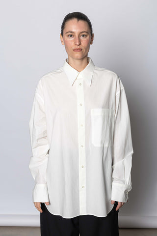 K Stand Collar Shirt - White