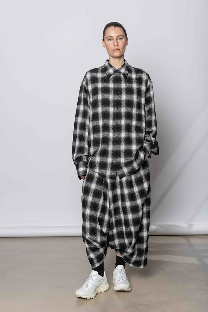K Tuck Pants - Black/White