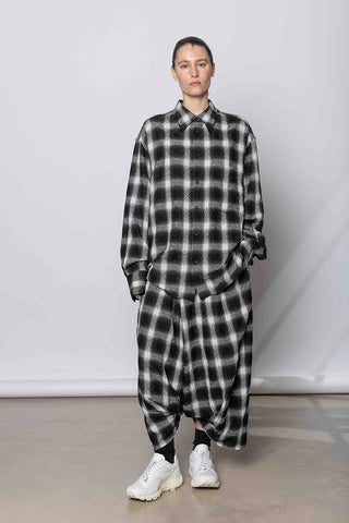 K Tuck Pants - Black/White