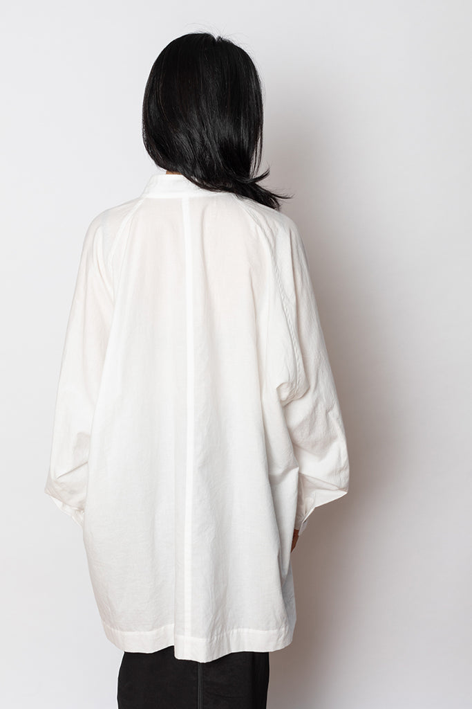 Khadi Layered Shirt - Frost White