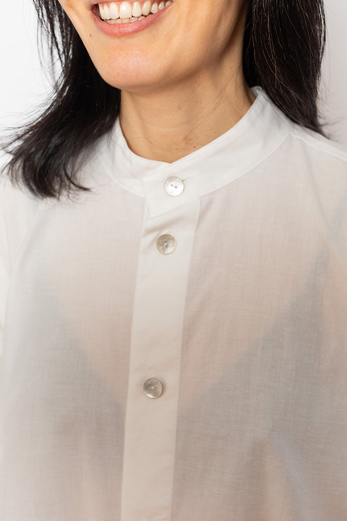 Khadi Layered Shirt - Frost White