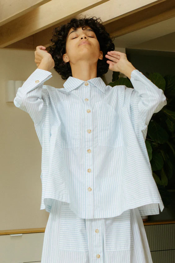 Ruskin Shirt - Sky Stripe