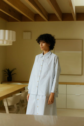 Ruskin Shirt - Sky Stripe
