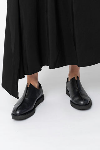 Leather Slip Ons - Black