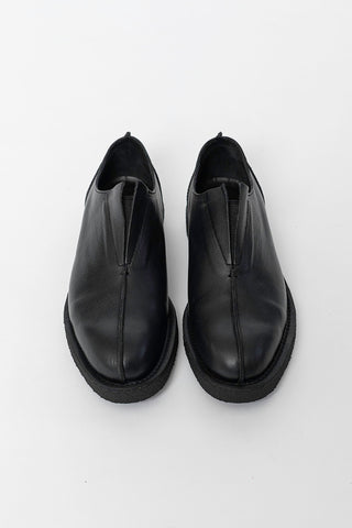 Leather Slip Ons - Black