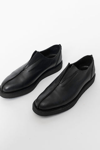 Leather Slip Ons - Black