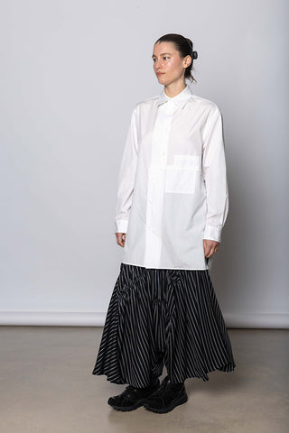 Left Front Unmatched Blouse - White