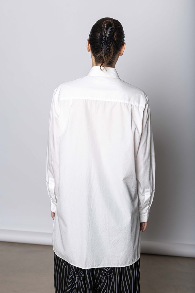 Left Front Unmatched Blouse - White