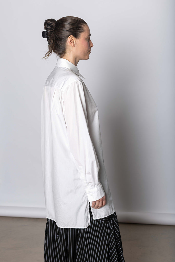 Left Front Unmatched Blouse - White