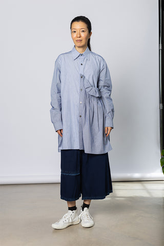 Left Side Tuck Shirt - Navy