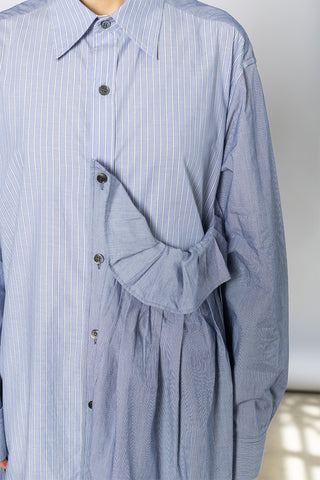 Left Side Tuck Shirt - Navy