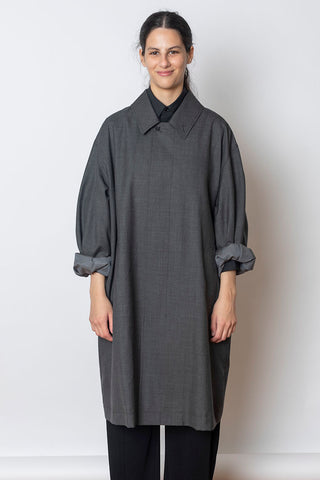 Light Tailored Overcoat - Grey Melange