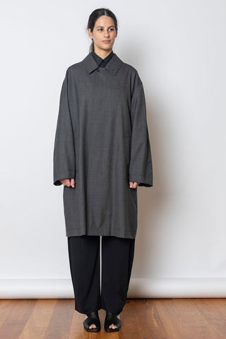 Light Tailored Overcoat - Grey Melange