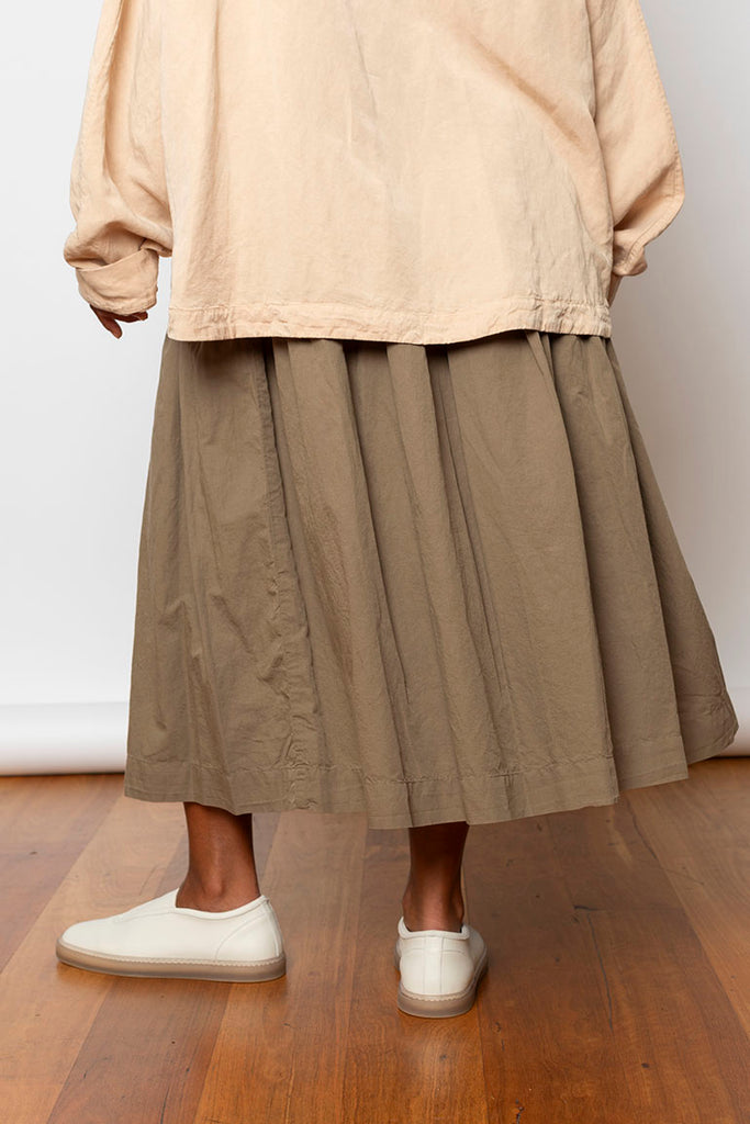 Linen Cotton UpUp Skirt - Olive