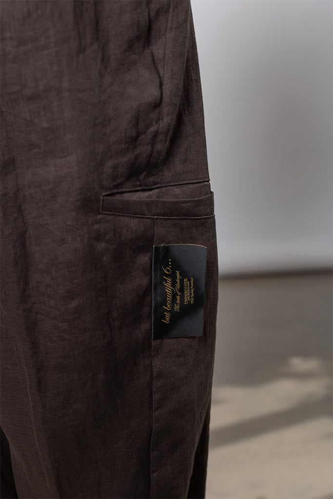 Linen Pants - Brown