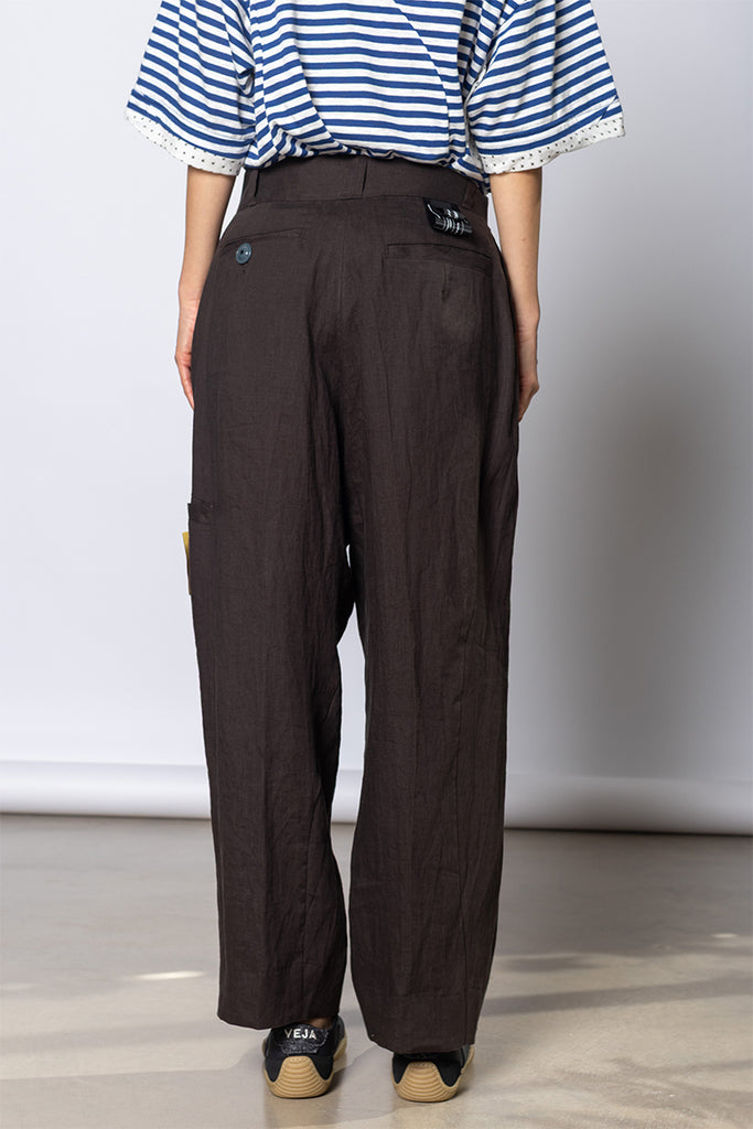 Linen Pants - Brown