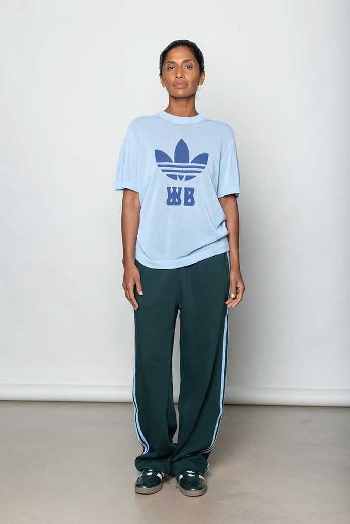 Logo Print Knit T-Shirt - Clear Sky