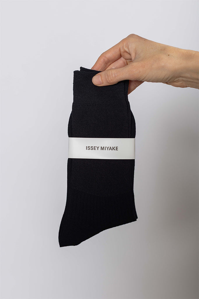 Long Sheer Rib Socks - Black
