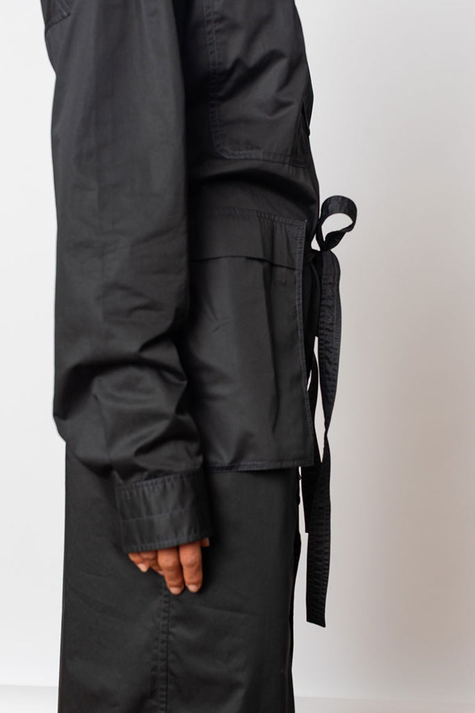 Long Shirt Dress - Black
