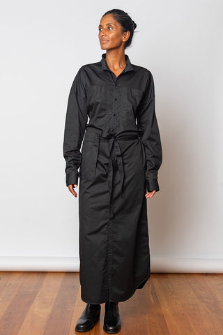 Long Shirt Dress - Black