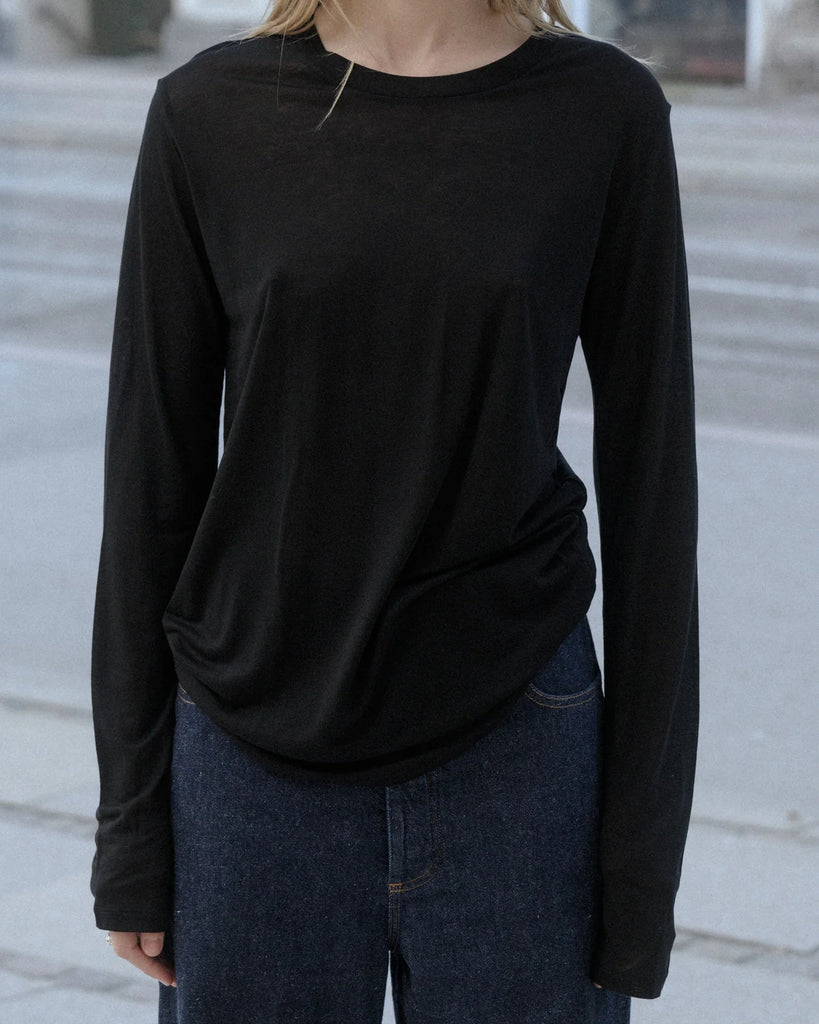 Bamboo Long Sleeve T-Shirt - Black