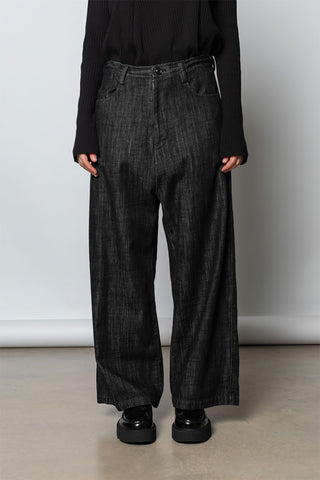 Long Straight Jeans - Black