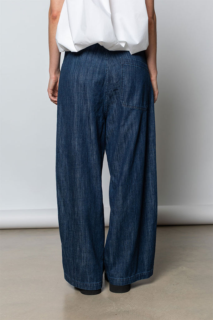 Long Straight Jeans - Indigo