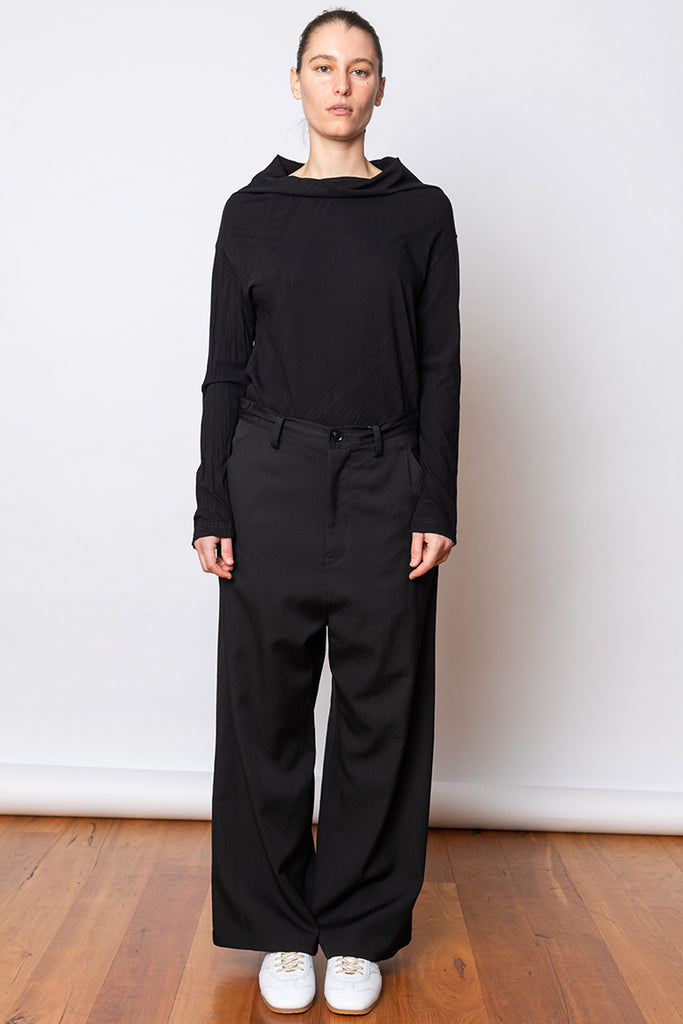 Long Straight Pant - Black