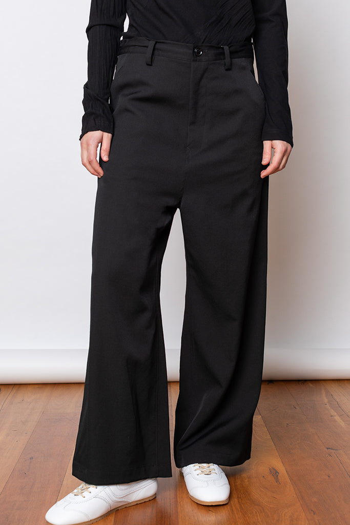 Long Straight Pant - Black