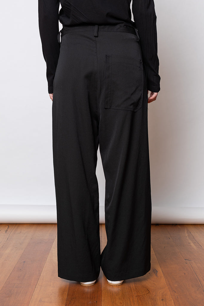 Long Straight Pant - Black