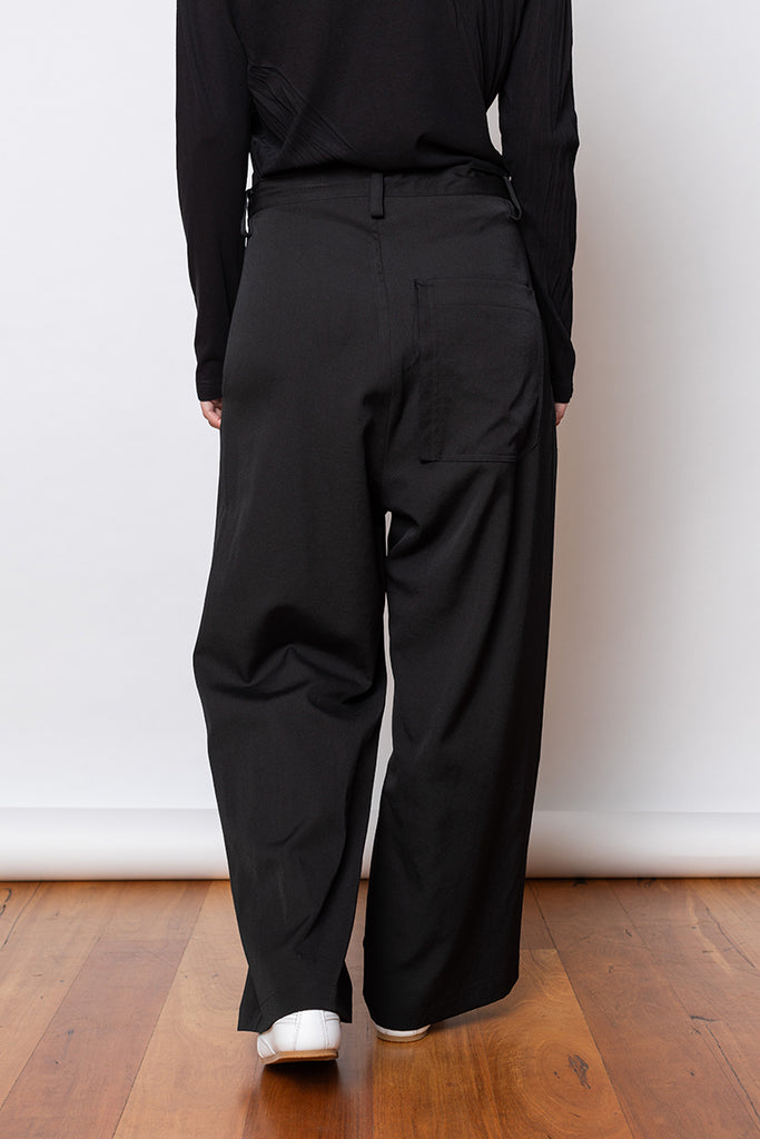 Long Straight Pant - Black