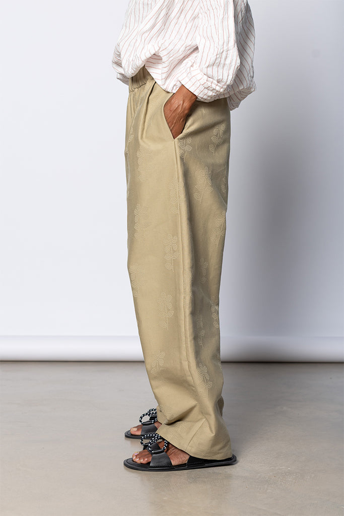 Luce Easy Trousers - Khaki