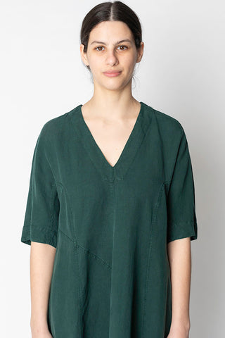 Lyocell Linen Panel Dress - Scarab