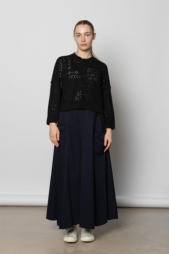 M Cropped Cardigan - Black