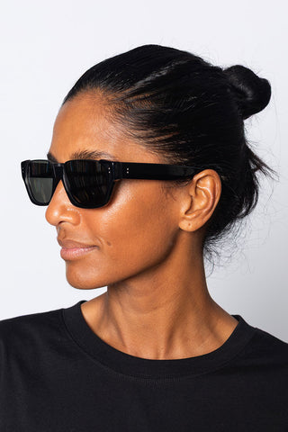 Marcel Sunglasses - Black/Matt Nickel/Grey