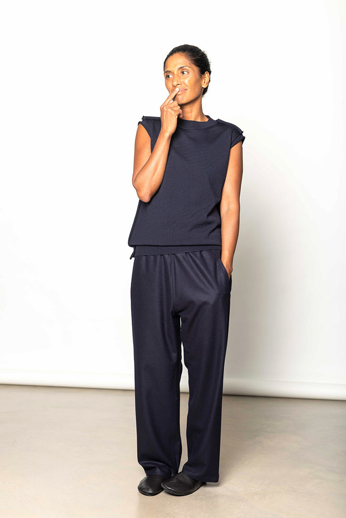 Meda Sweater Vest - Navy