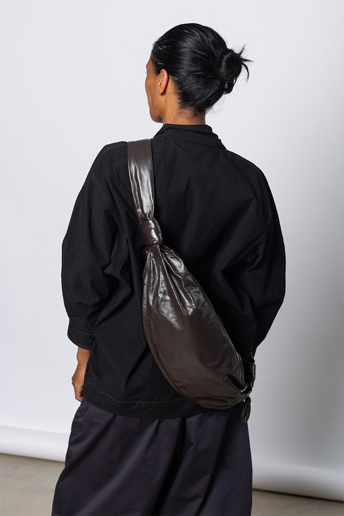 Medium Soft Croissant Bag - Dark Chocolate