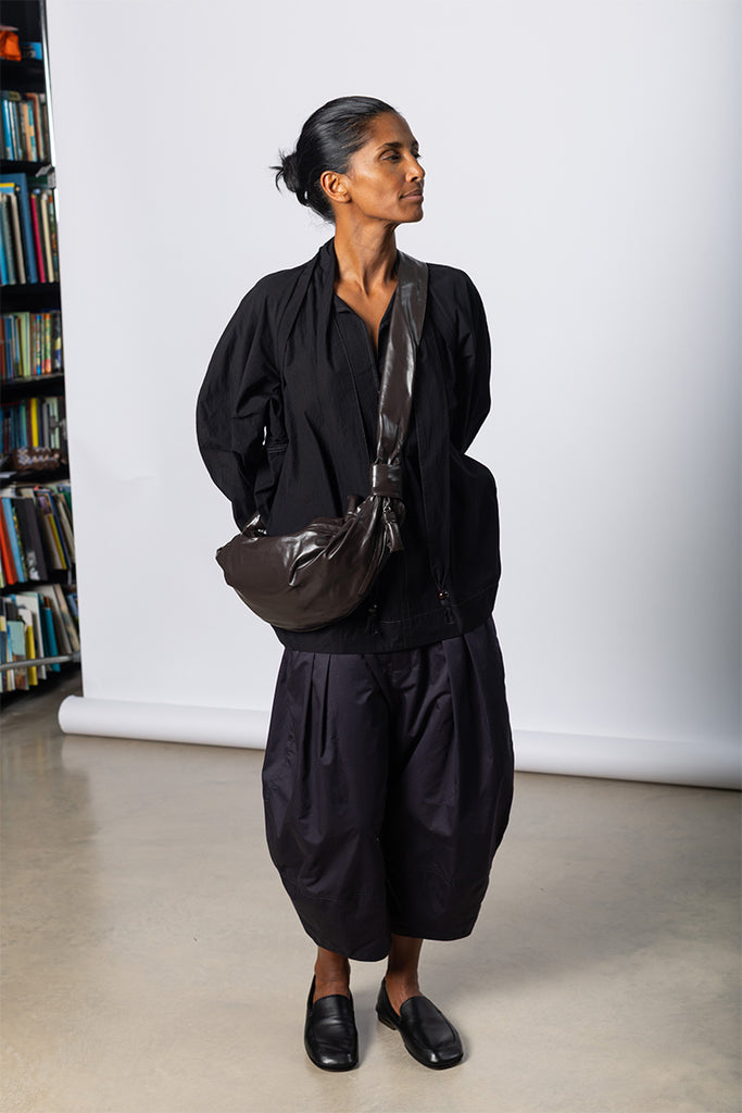 Medium Soft Croissant Bag - Dark Chocolate