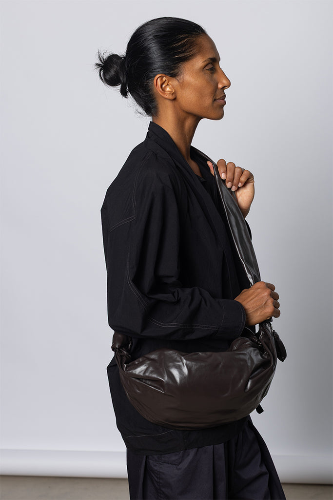 Medium Soft Croissant Bag - Dark Chocolate