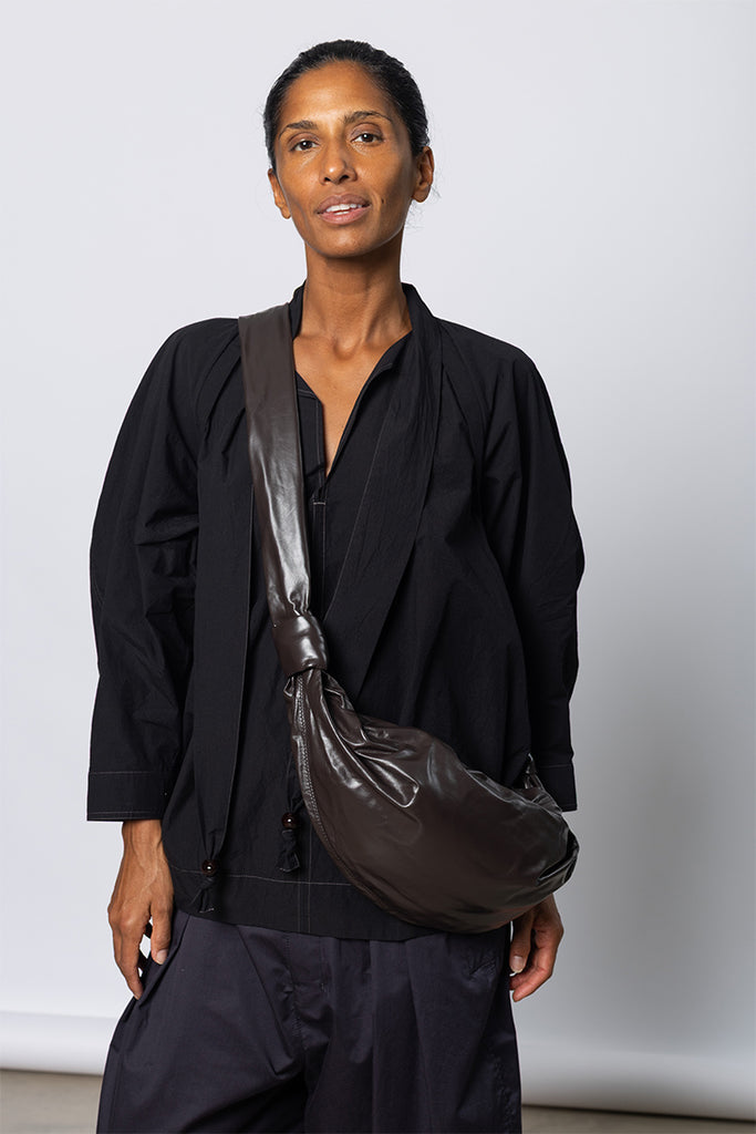 Medium Soft Croissant Bag - Dark Chocolate