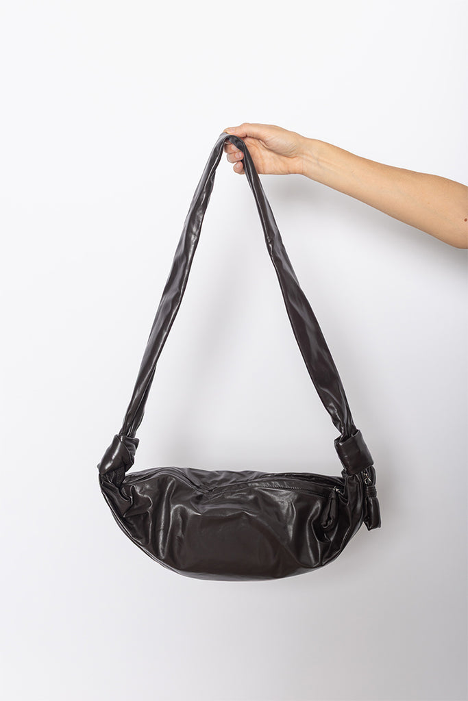 Medium Soft Croissant Bag - Dark Chocolate