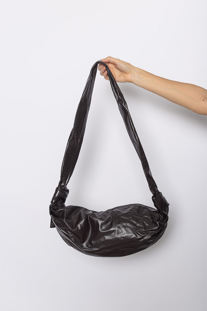 Medium Soft Croissant Bag - Dark Chocolate