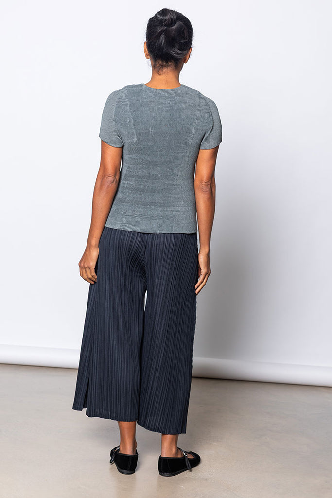 Mellow Pleats Pants - Blue Black
