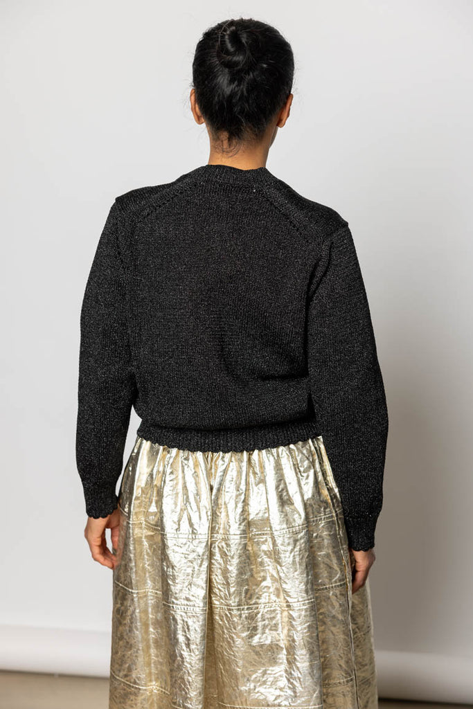 Metallic Cardigan - Black